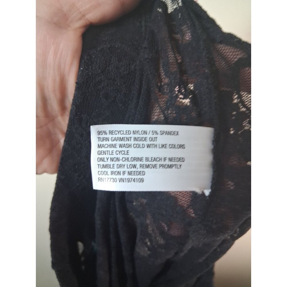 NWT Wild Fable Lace Pants Boho Sheer Cottage Casual Floral Black Size Large - Picture 7 of 7